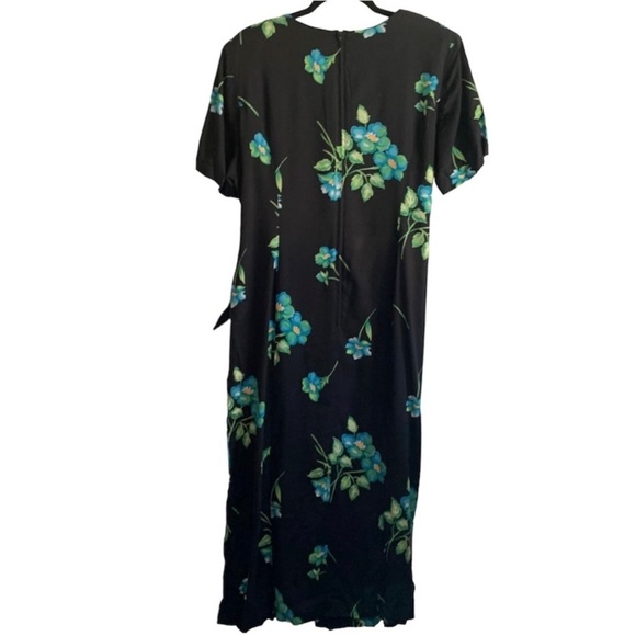 Vintage Studio C Tropical Wrap Tie Waist Dress with Side Slit, [Sz 18W] - Picture 5 of 7